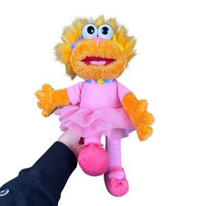 Sesame Place Zoe Ballerina Plush Orange Monster Sesame Street Pink Tutu H72Q